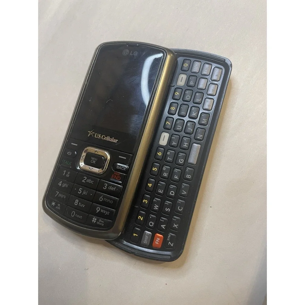 Vintage LG UX265 Slider Cell Phone | US Cellular | Grey Checkerboard